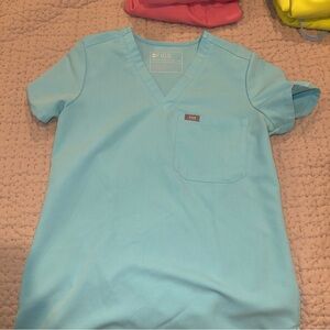 Blue XXS Figs Scrub Top
